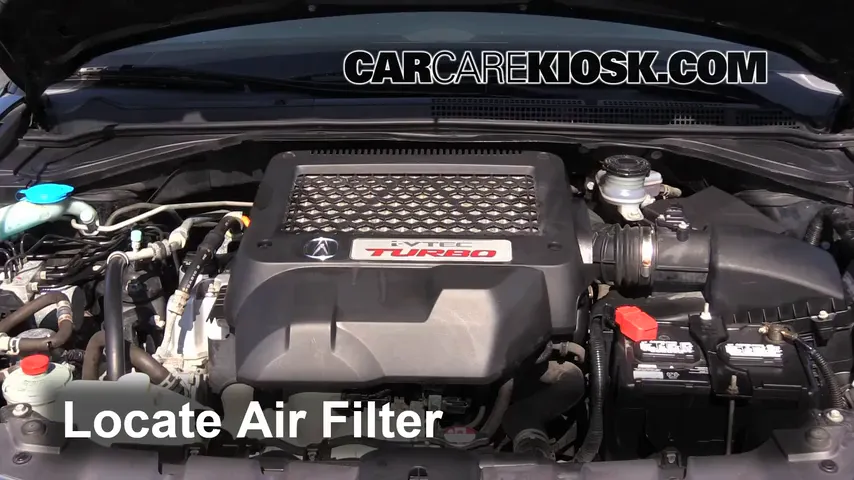 2009 Acura RDX 2.3L 4 Cyl. Turbo Air Filter (Engine) Replace